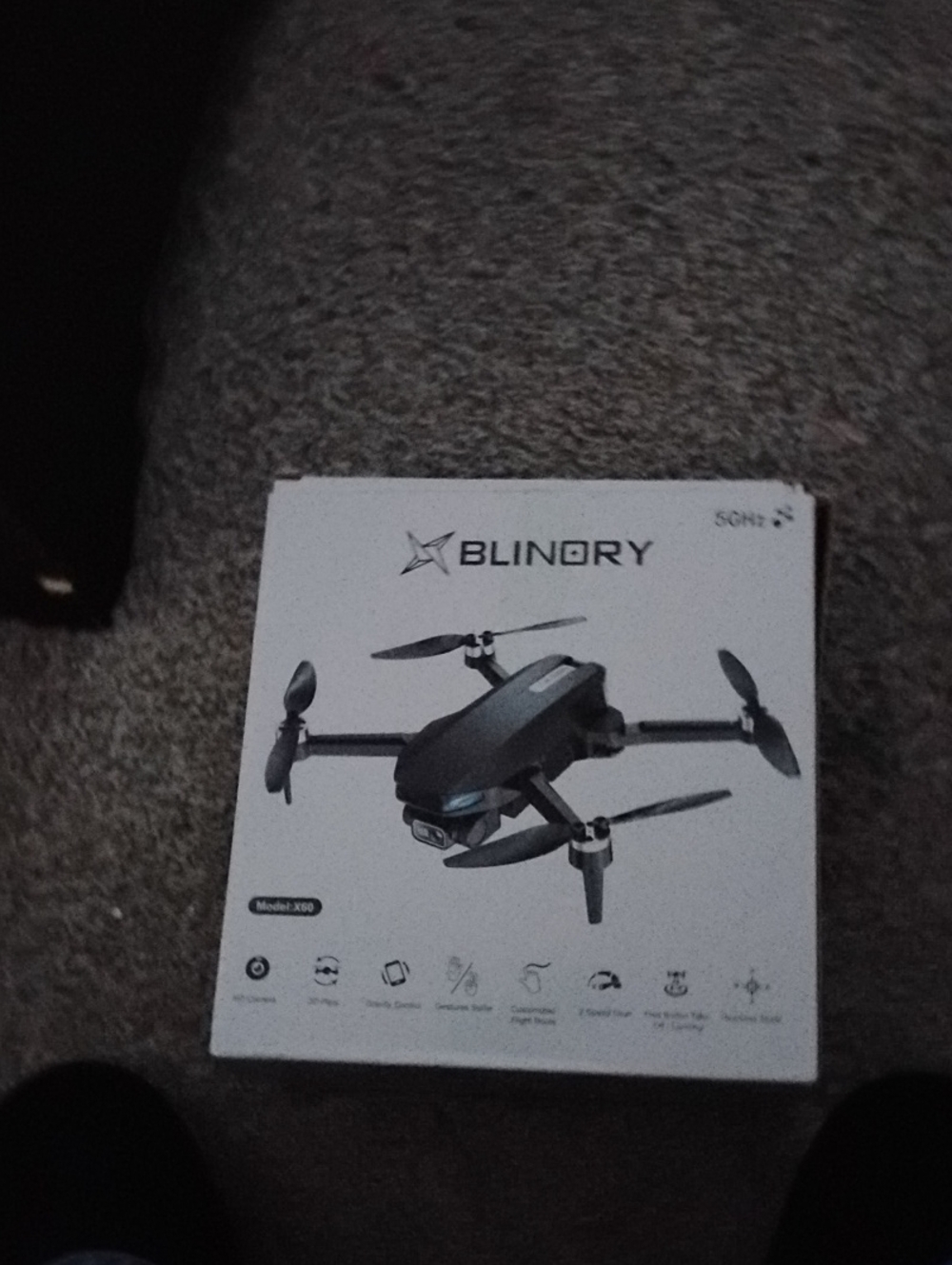 Black Foldable Drone with Camera